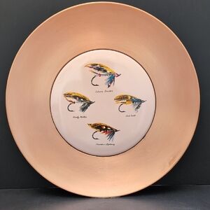 Fantasy Copperware,Hand Wrought Decorative Plate with Enameled Center .